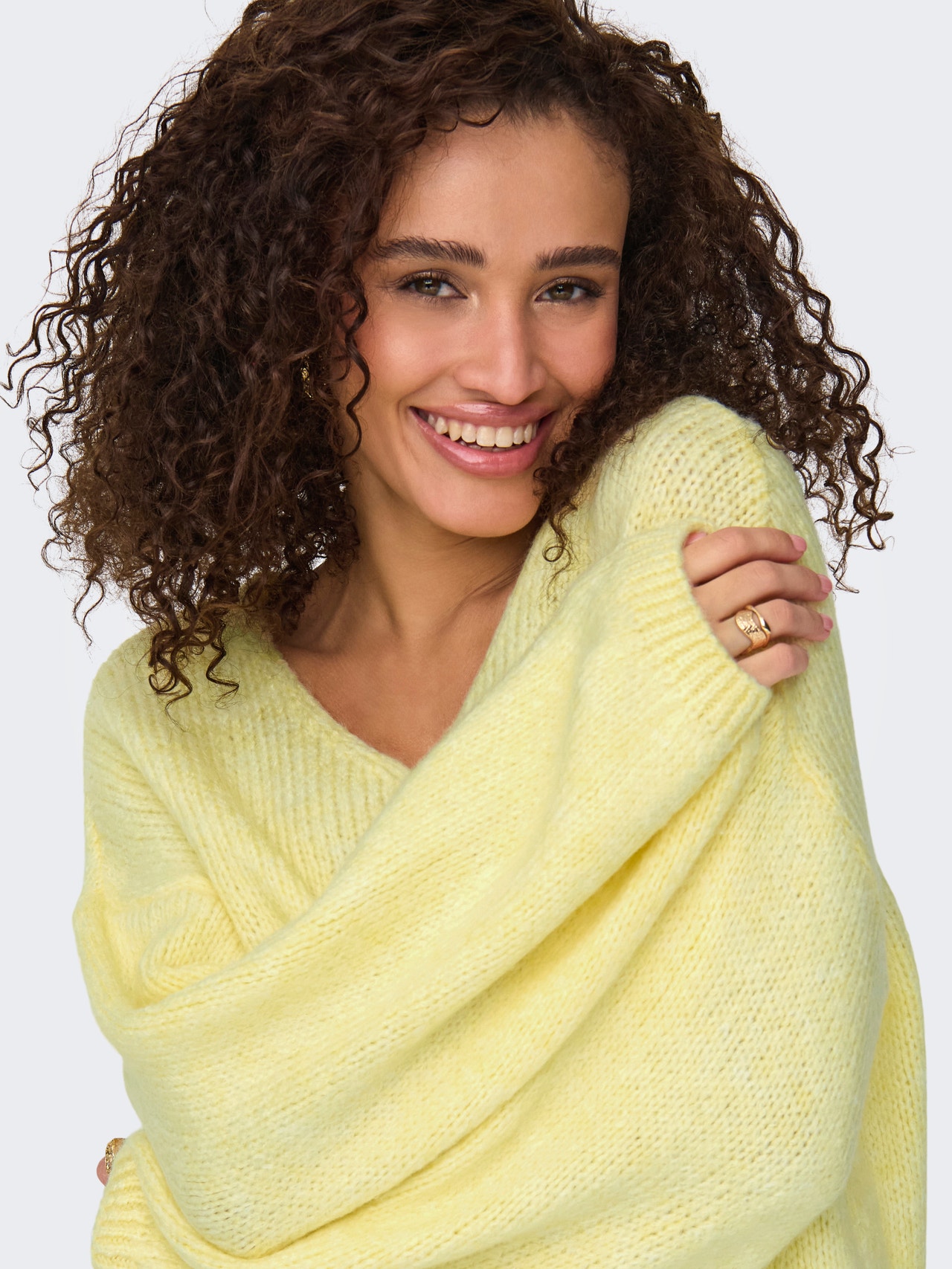 ONLY JDYDINEA Knitted pullover -Pastel Yellow - 15334709