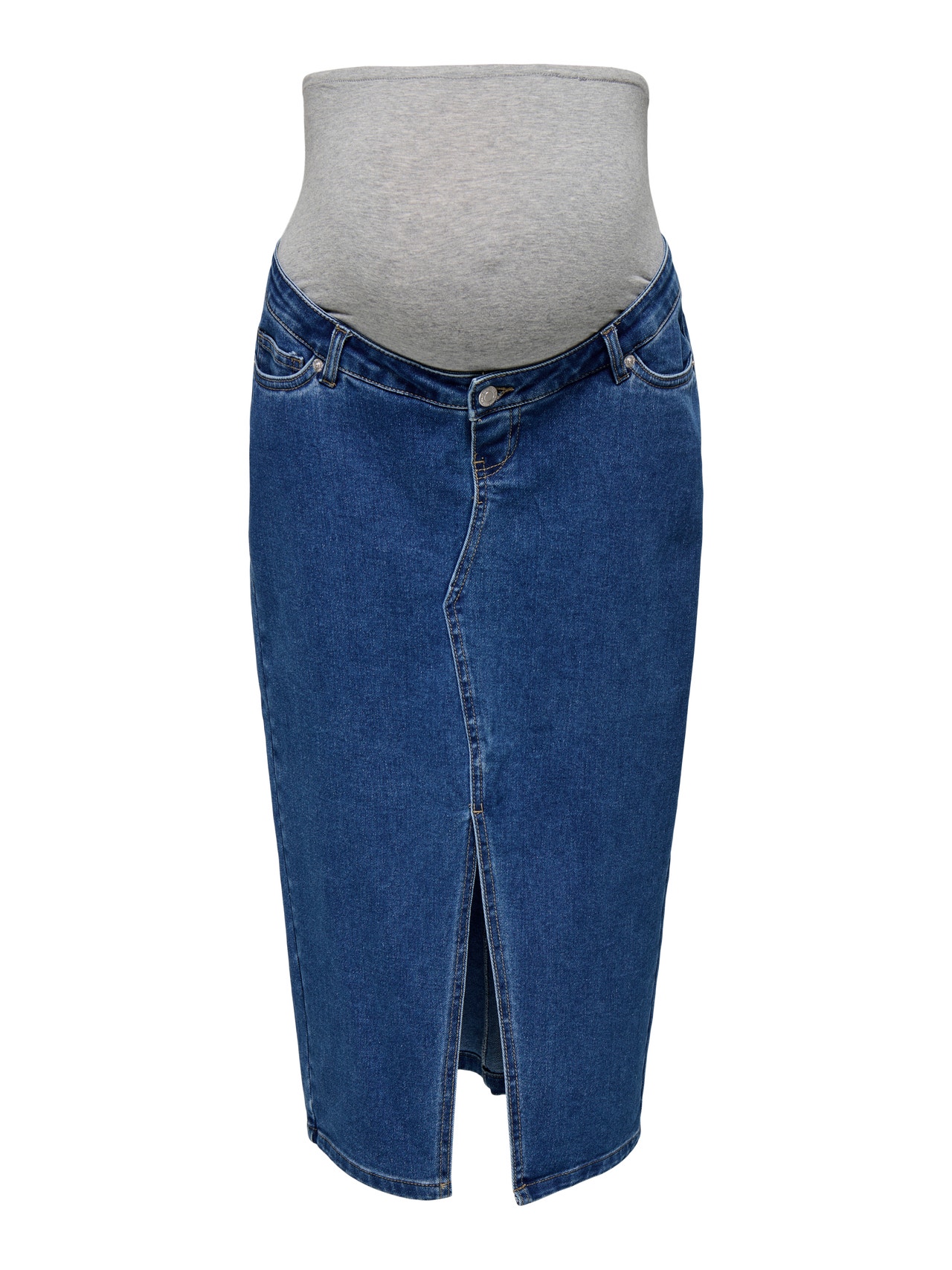 ONLY Maternity Midi skirt -Medium Blue Denim - 15334720