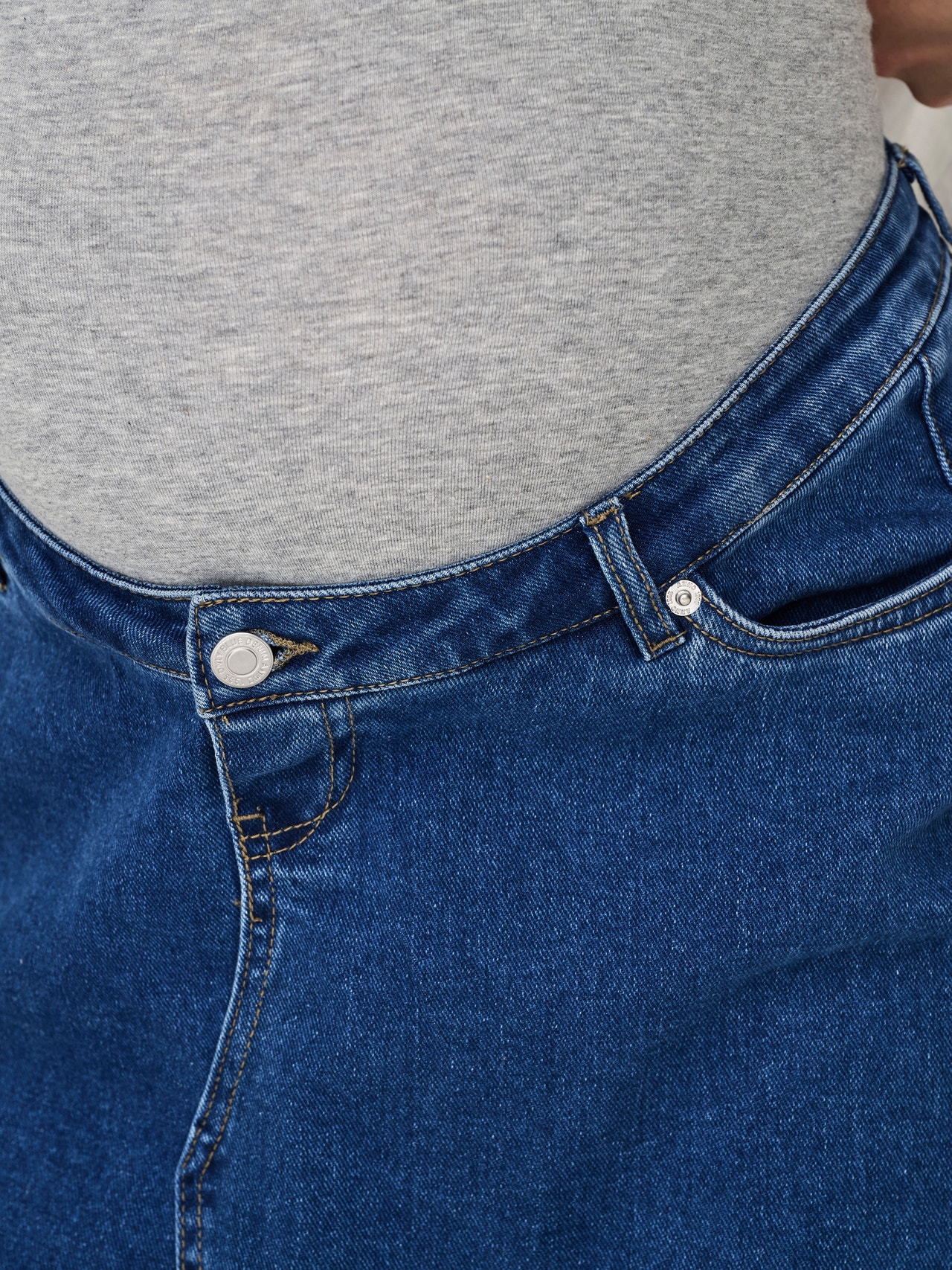 ONLY OLMSIRI Jean Jupe midi -Medium Blue Denim - 15334720