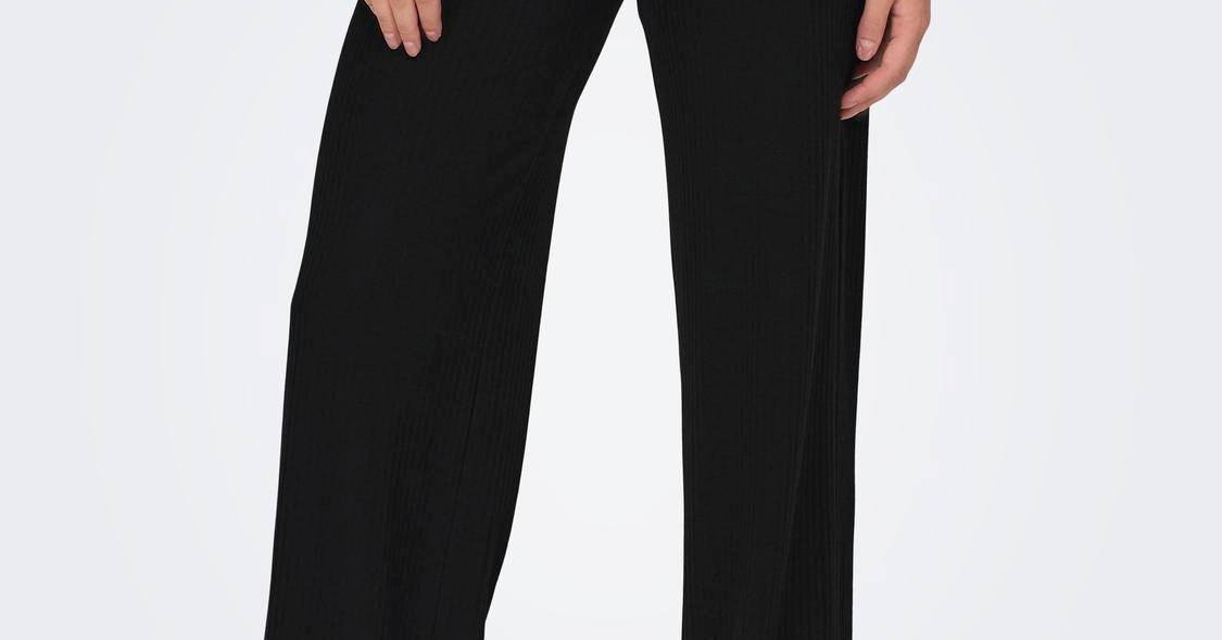 Wide Leg Black Maternity Trousers