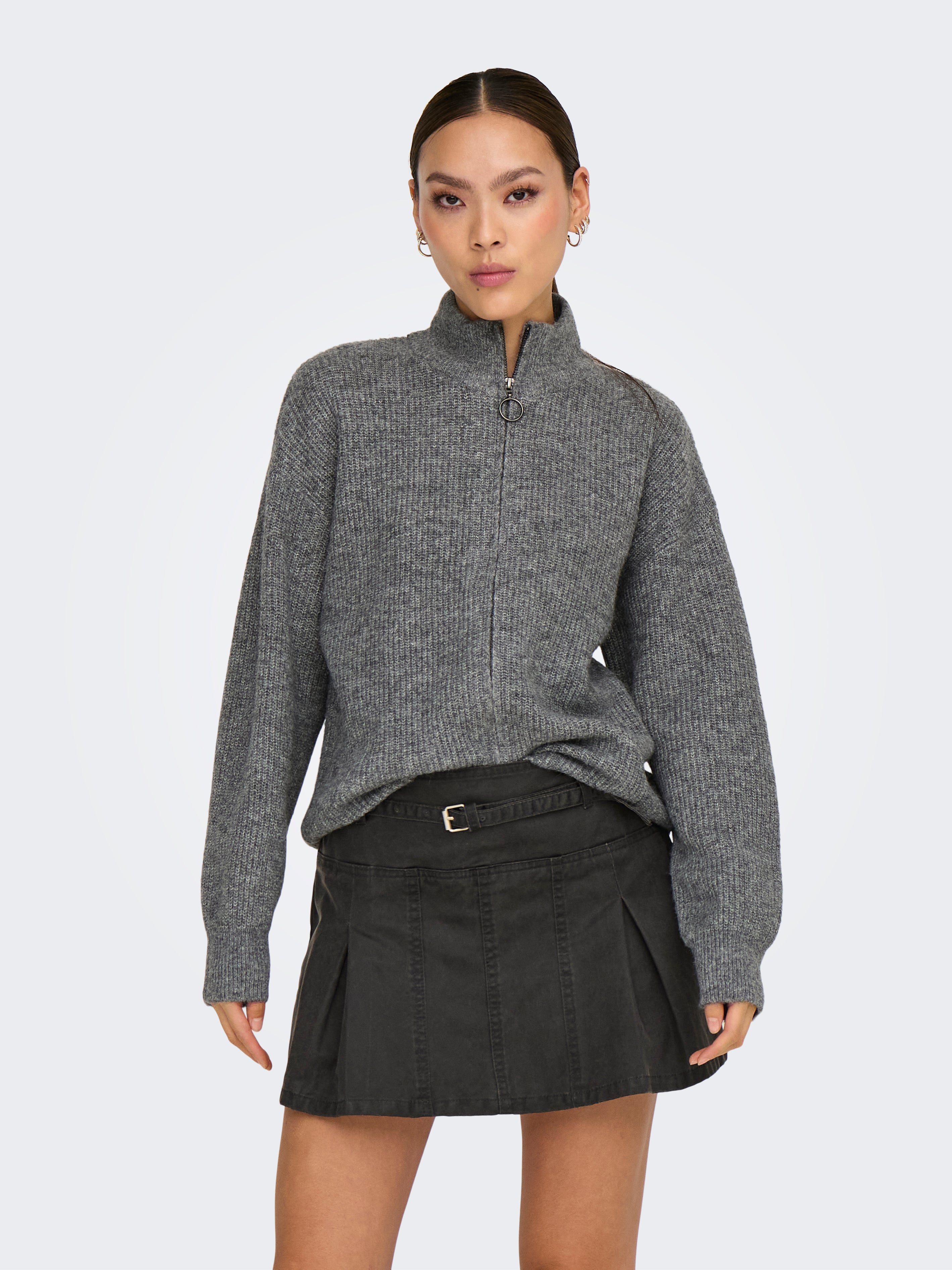 Only / Damen-Strick / ONLTOKYO L/S ZIP CARDIGAN KNT