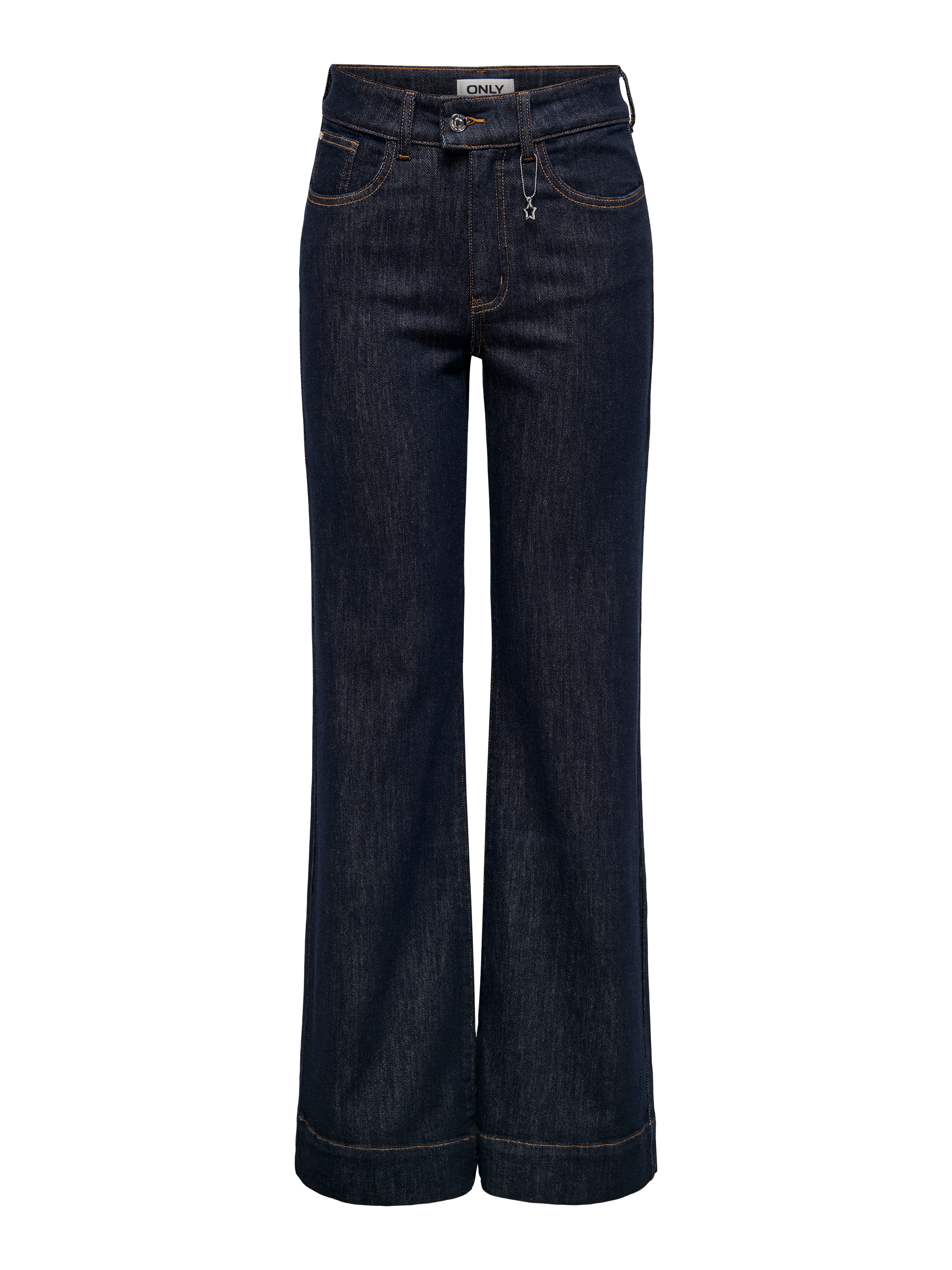 Thumbnail - Onljuicy Hohe Taille Weiter Beinschnitt Jeans