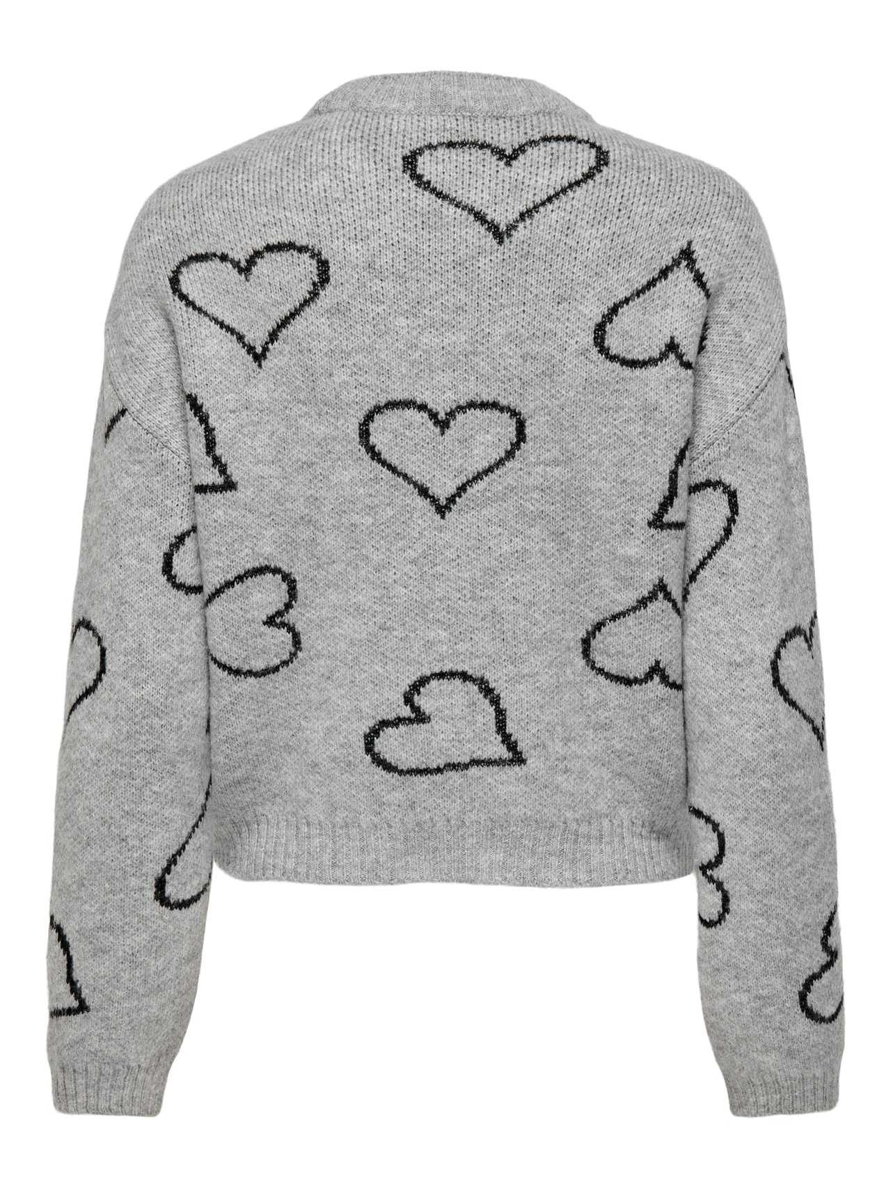 ONLY ONLHAPPIE Pletený svetr -Light Grey Melange - 15335027