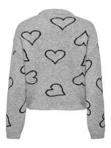 ONLY ONLHAPPIE Pletený svetr -Light Grey Melange - 15335027