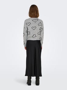 ONLY ONLHAPPIE Pletený svetr -Light Grey Melange - 15335027
