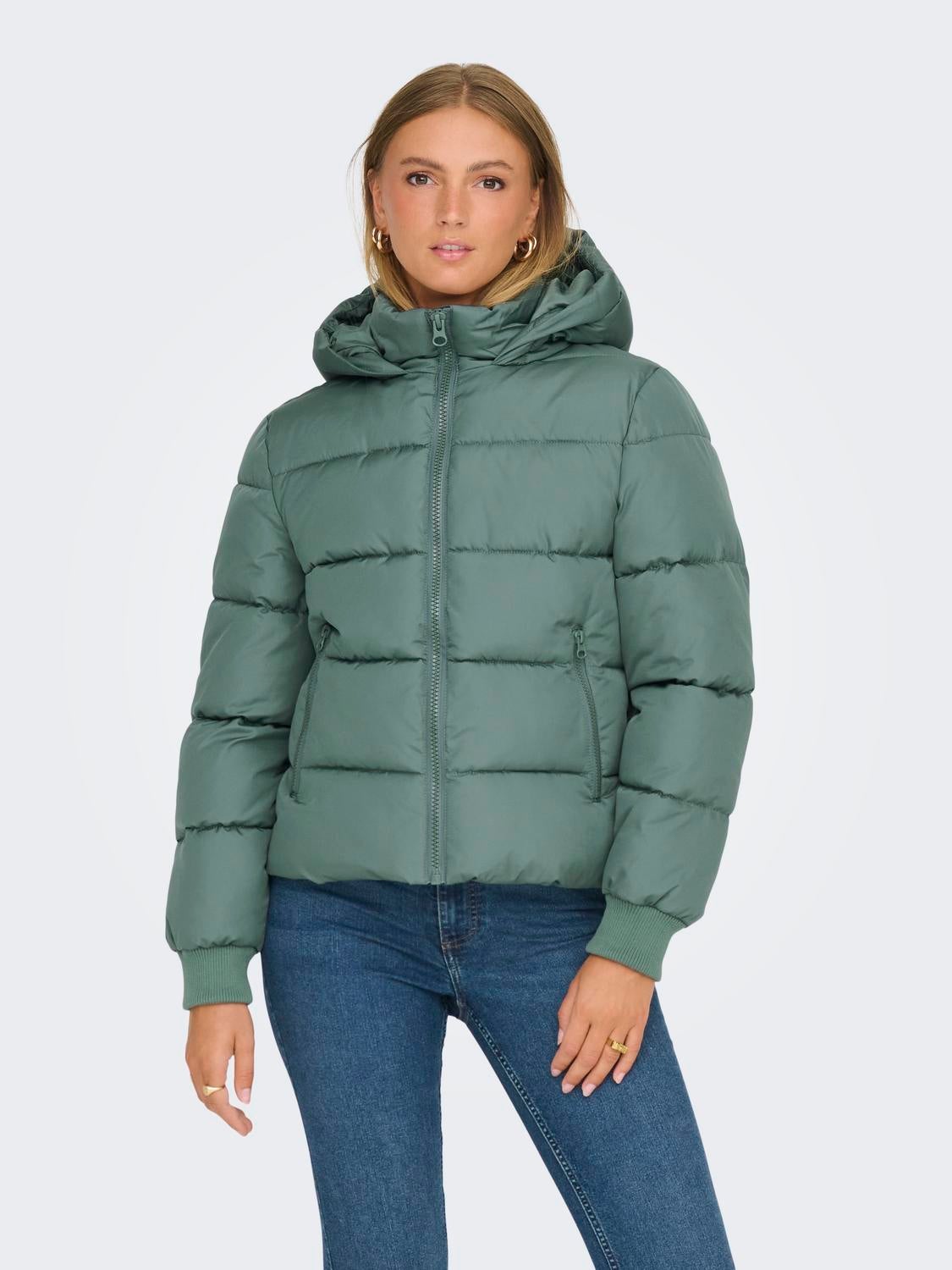 JDYVISKAS Puffer jacket Dark Green ONLY