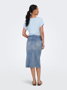 ONLY Keskmine vöökoht Pikem seelik -Medium Blue Denim - 15335343
