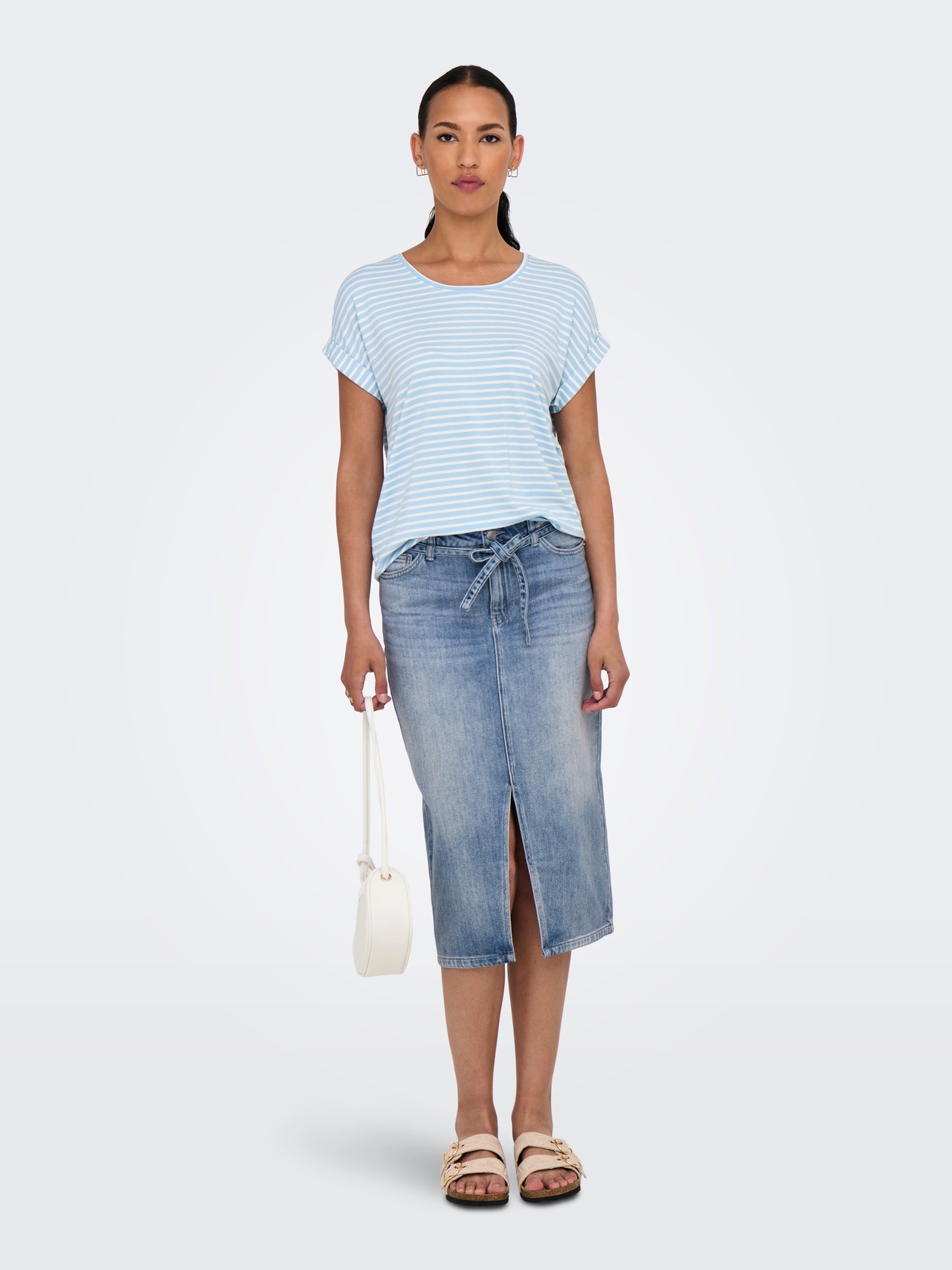 ONLY Keskmine vöökoht Pikem seelik -Medium Blue Denim - 15335343