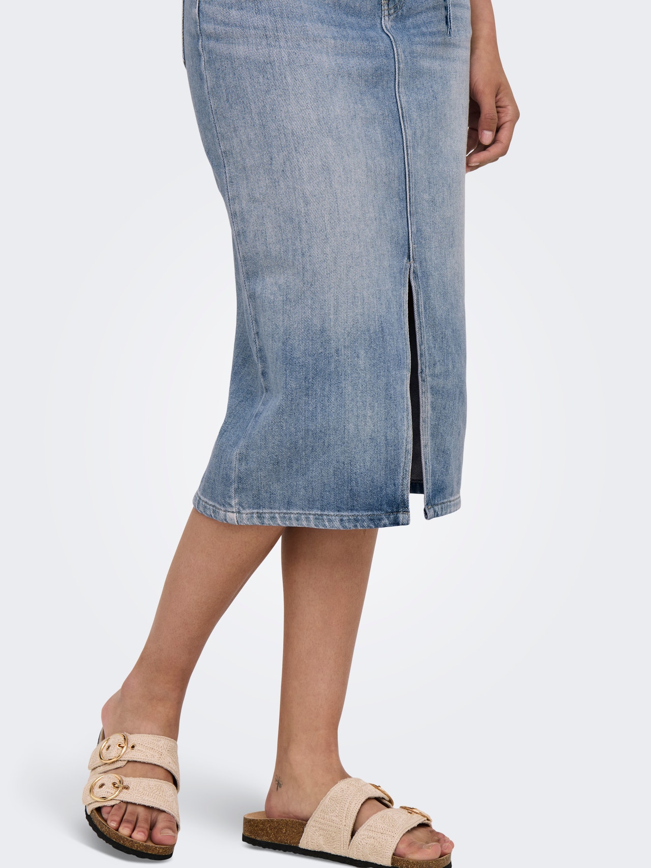 ONLY Keskmine vöökoht Pikem seelik -Medium Blue Denim - 15335343