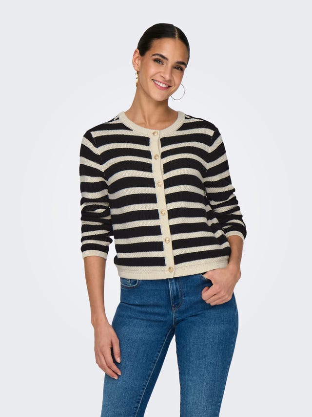 ONLY Regular Fit Round Neck Knit Cardigan - 15335402