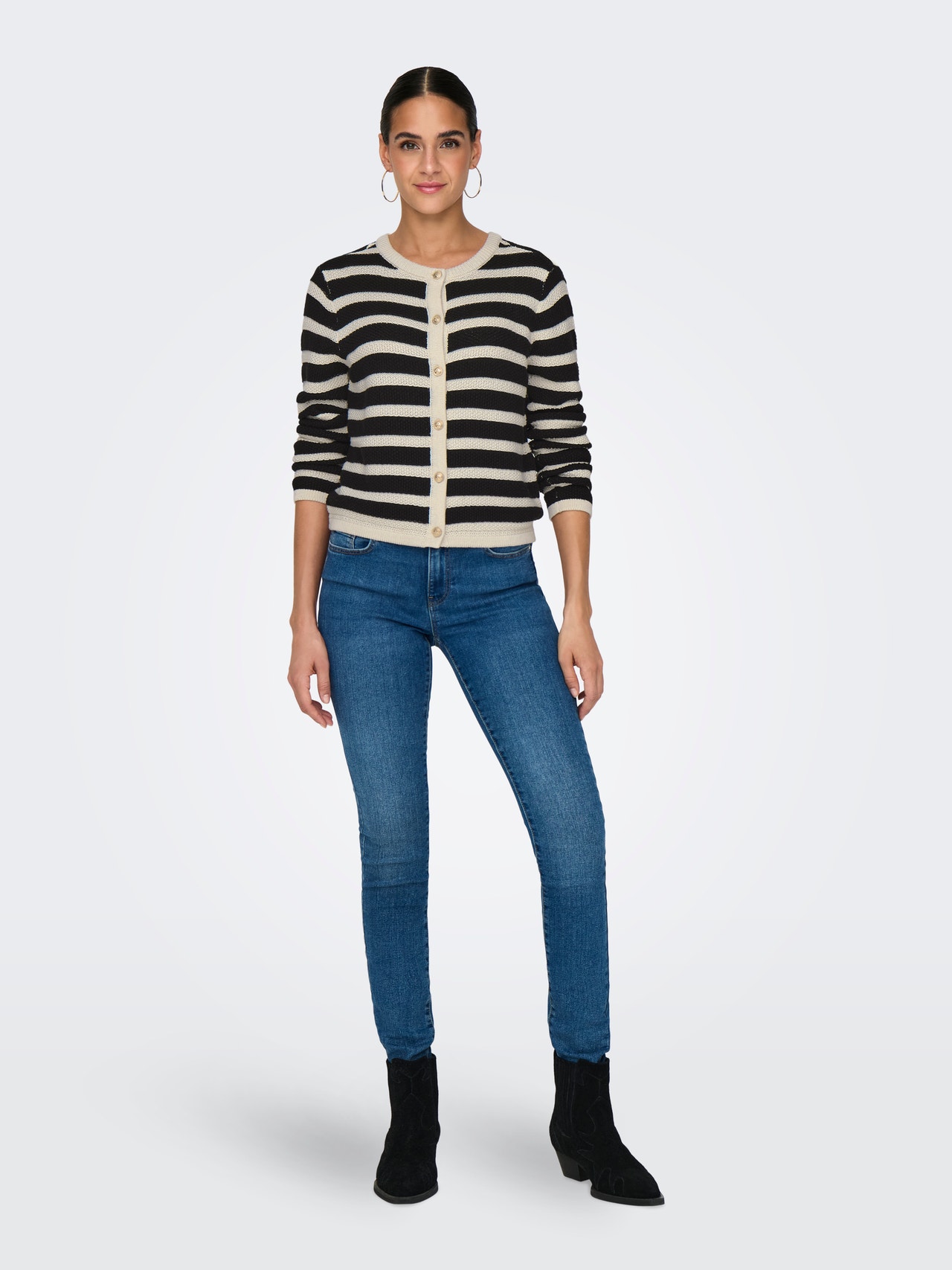 ONLY Striped cardigan -Birch - 15335402