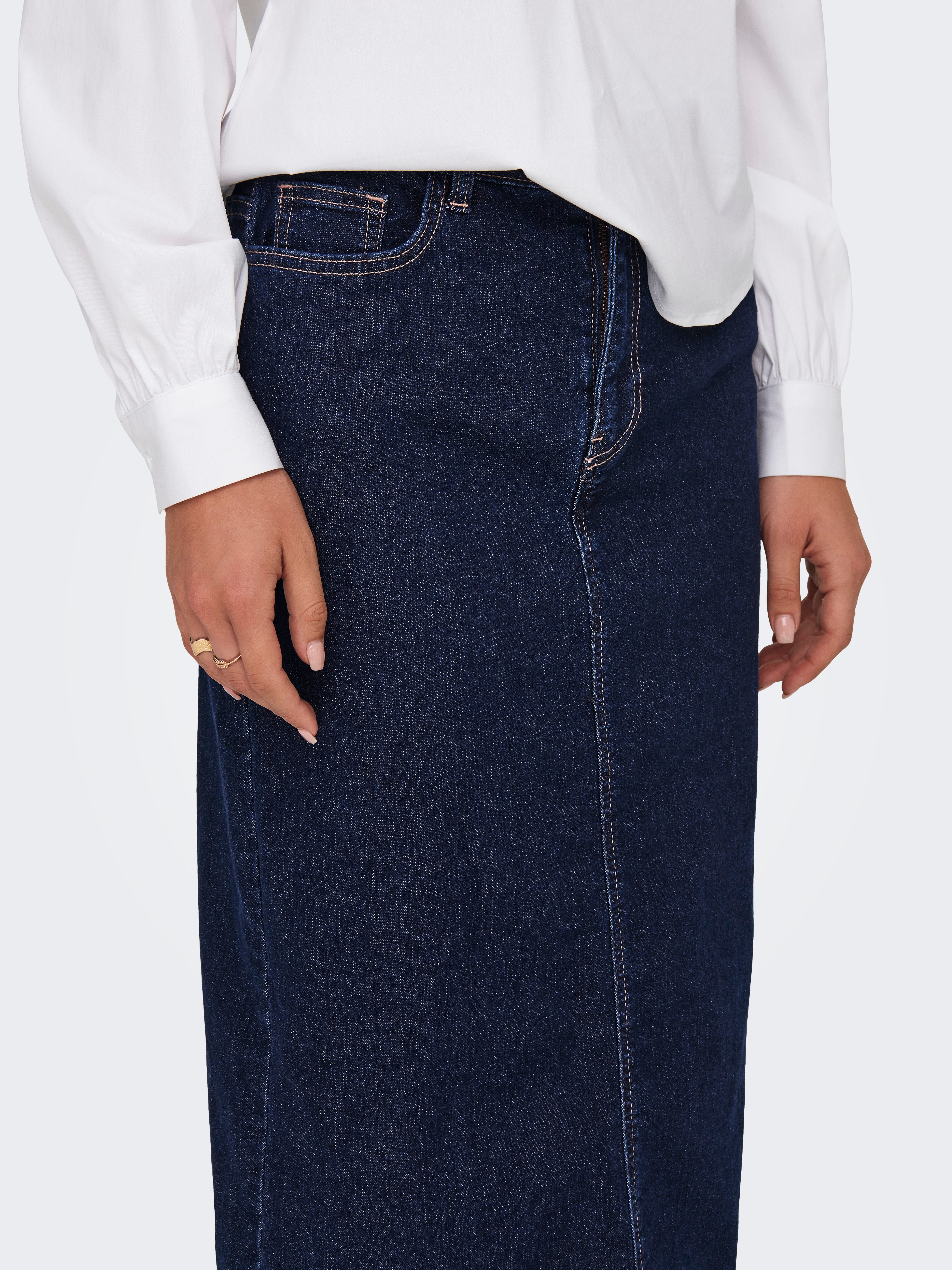スカート AVANDRESS Harper Pocket Denim Long Skirt BLACK AD43SK38 Long Jean Skirts With Pockets Buy StyleCast A-Line Denim