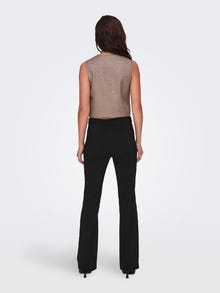 ONLY Sirge lõige Keskmine vöökoht Püksid -Black - 15335536