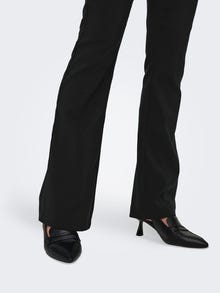 ONLY Sirge lõige Keskmine vöökoht Püksid -Black - 15335536