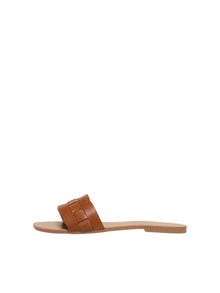 ONLY Faux leather sandals -Cognac - 15335548