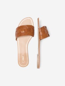 ONLY Faux leather sandals -Cognac - 15335548