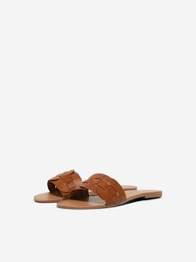 ONLY Faux leather sandals -Cognac - 15335548