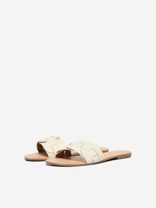 ONLY Imiteret læder sandalder -White - 15335548