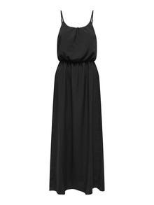 ONLY Normal geschnitten Rundhals Verstellbare Träger Langes Kleid -Black - 15335556