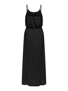 ONLY Regular Fit Round Neck Adjustable shoulder straps Long dress -Black - 15335556