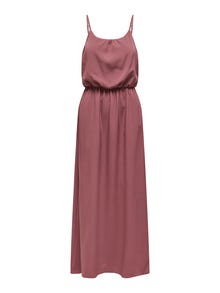 ONLY Midi dress with shoulder straps -Rose Brown - 15335556