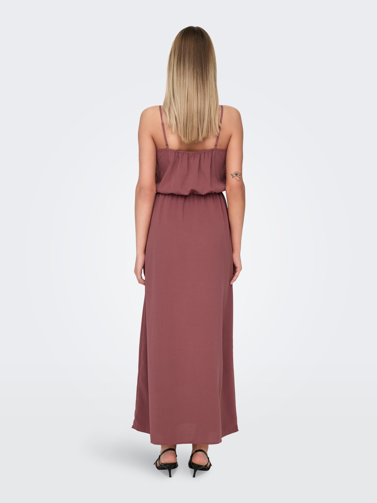 ONLY maxi kjole med skulderstropper -Rose Brown - 15335556