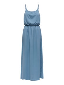 ONLY Vestido largo Corte regular Cuello redondo Tirantes ajustables -Coronet Blue - 15335556