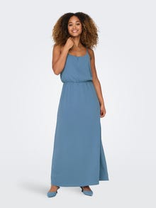 ONLY Normal geschnitten Rundhals Verstellbare Träger Langes Kleid -Coronet Blue - 15335556
