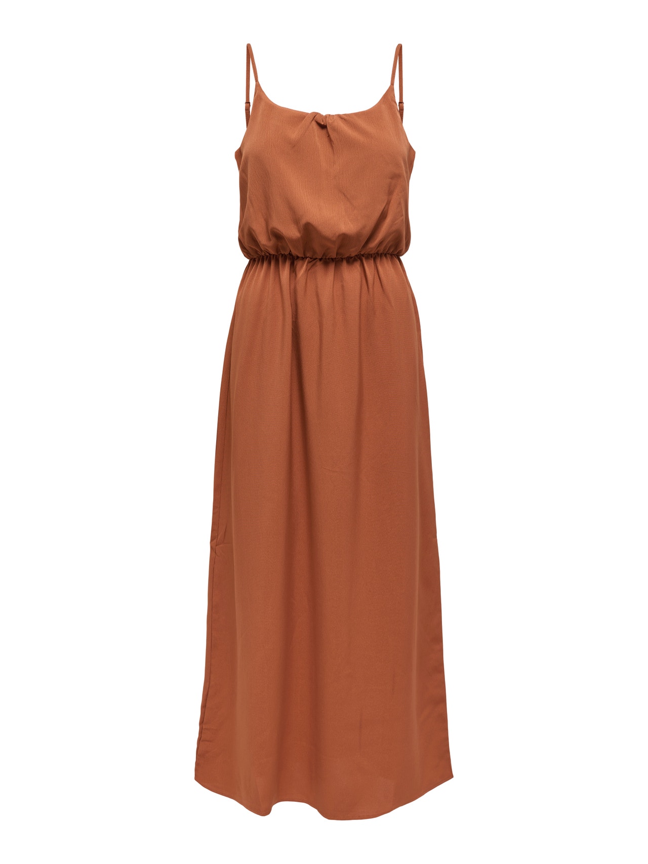ONLY Regular fit O-hals Verstelbare schouderbanden Lange jurk -Mocha Bisque - 15335556
