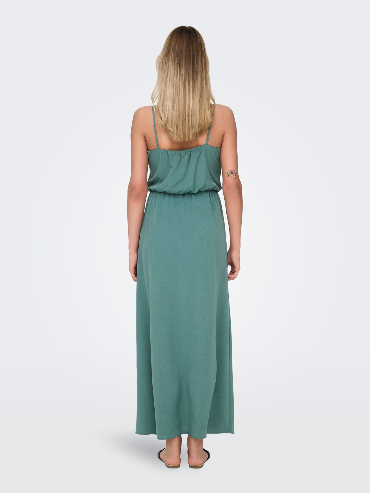 ONLY maxi kjole med skulderstropper -Blue Spruce - 15335556