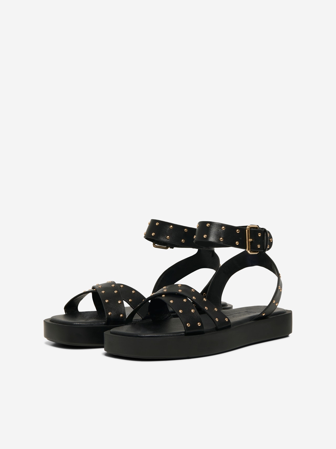 ONLY Sandals with studs -Black - 15335559
