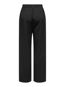 ONLY Trousers with tie belt -Black - 15335560