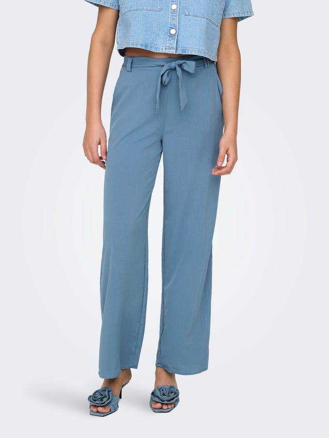 ONLY Trousers with tie belt - 15335560