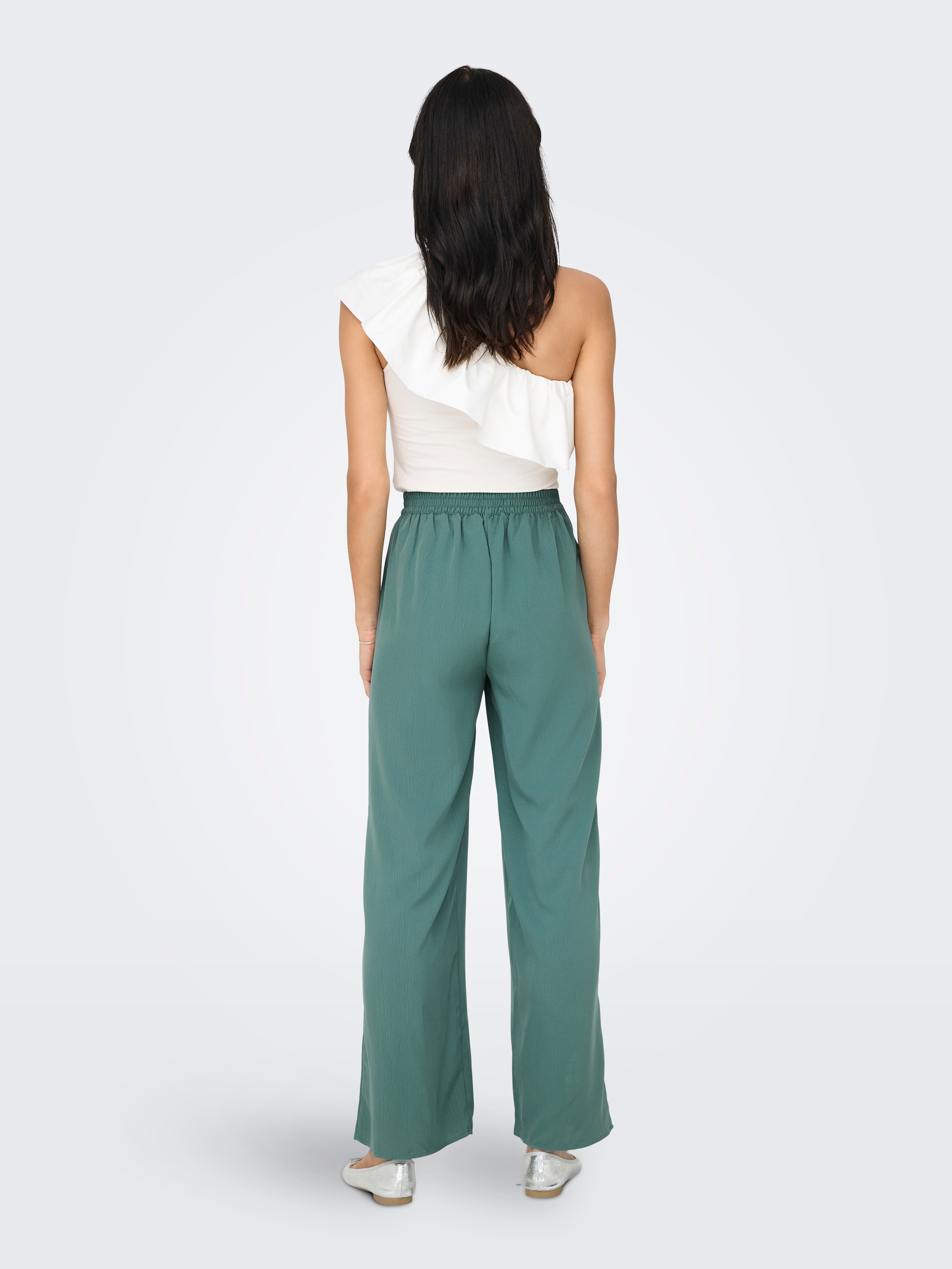 ONLELITE Regular Fit Pantalon palazzo Vert fonce ONLY