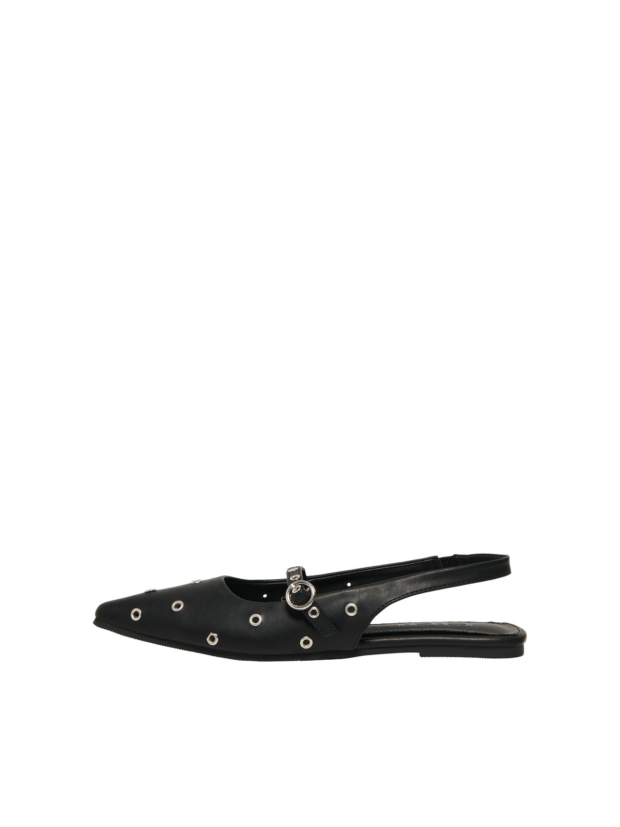 ONLY Slingback med spids snude -Black - 15335563