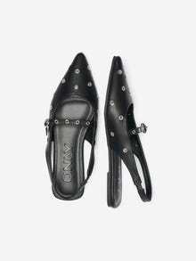 ONLY Slingback med spids snude -Black - 15335563