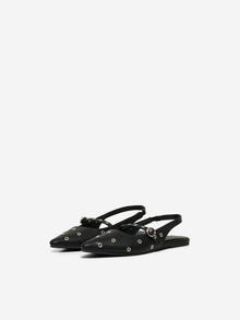 ONLY Slingback med spids snude -Black - 15335563