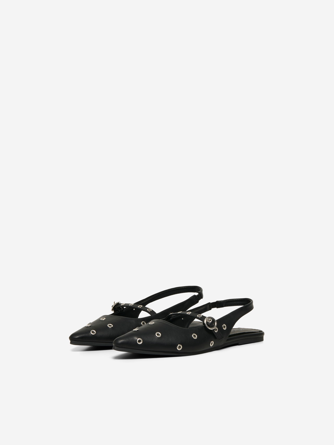 ONLY Slingback med spids snude -Black - 15335563