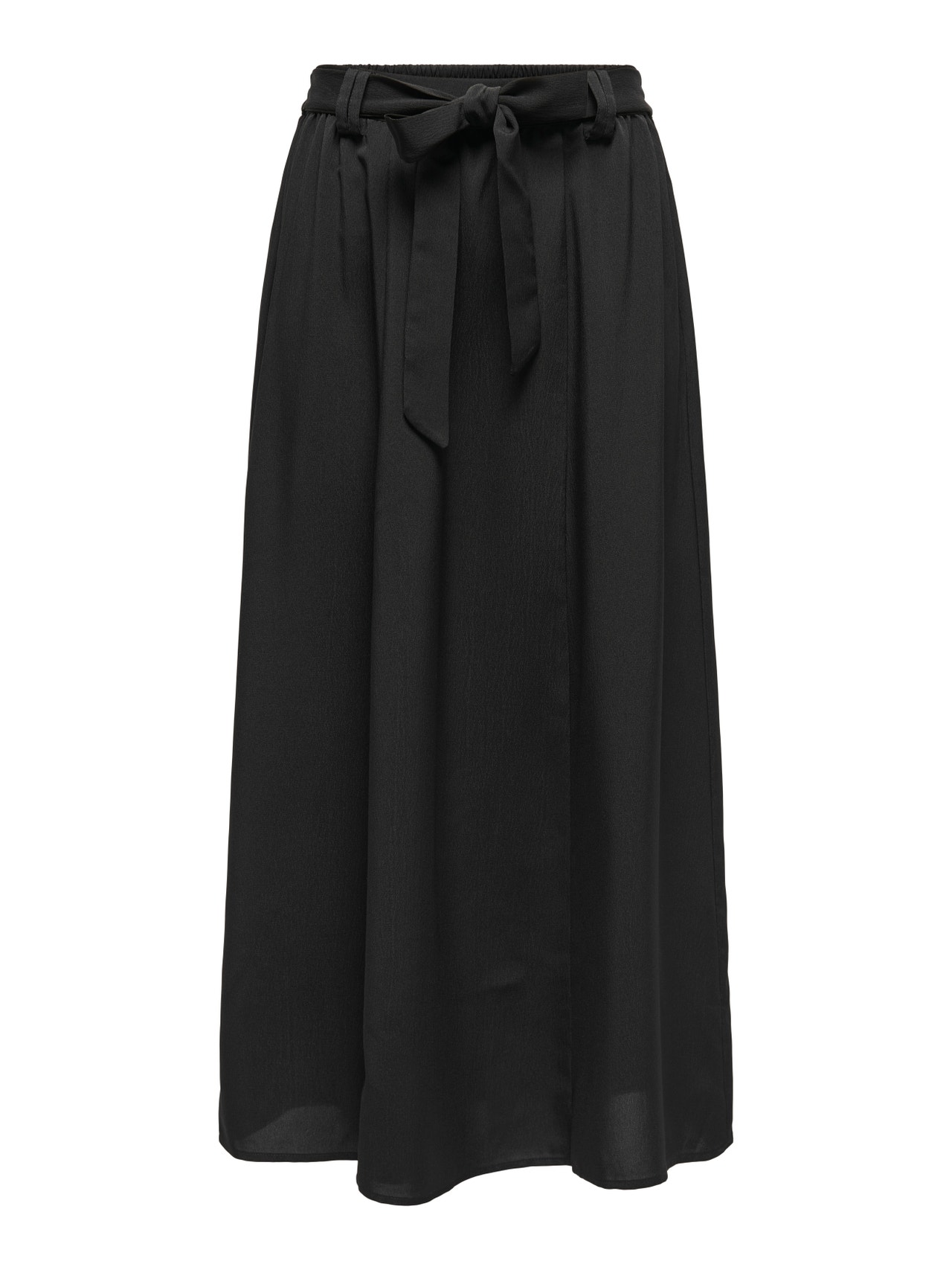 ONLY Maxi nederdel med bælte -Black - 15335565
