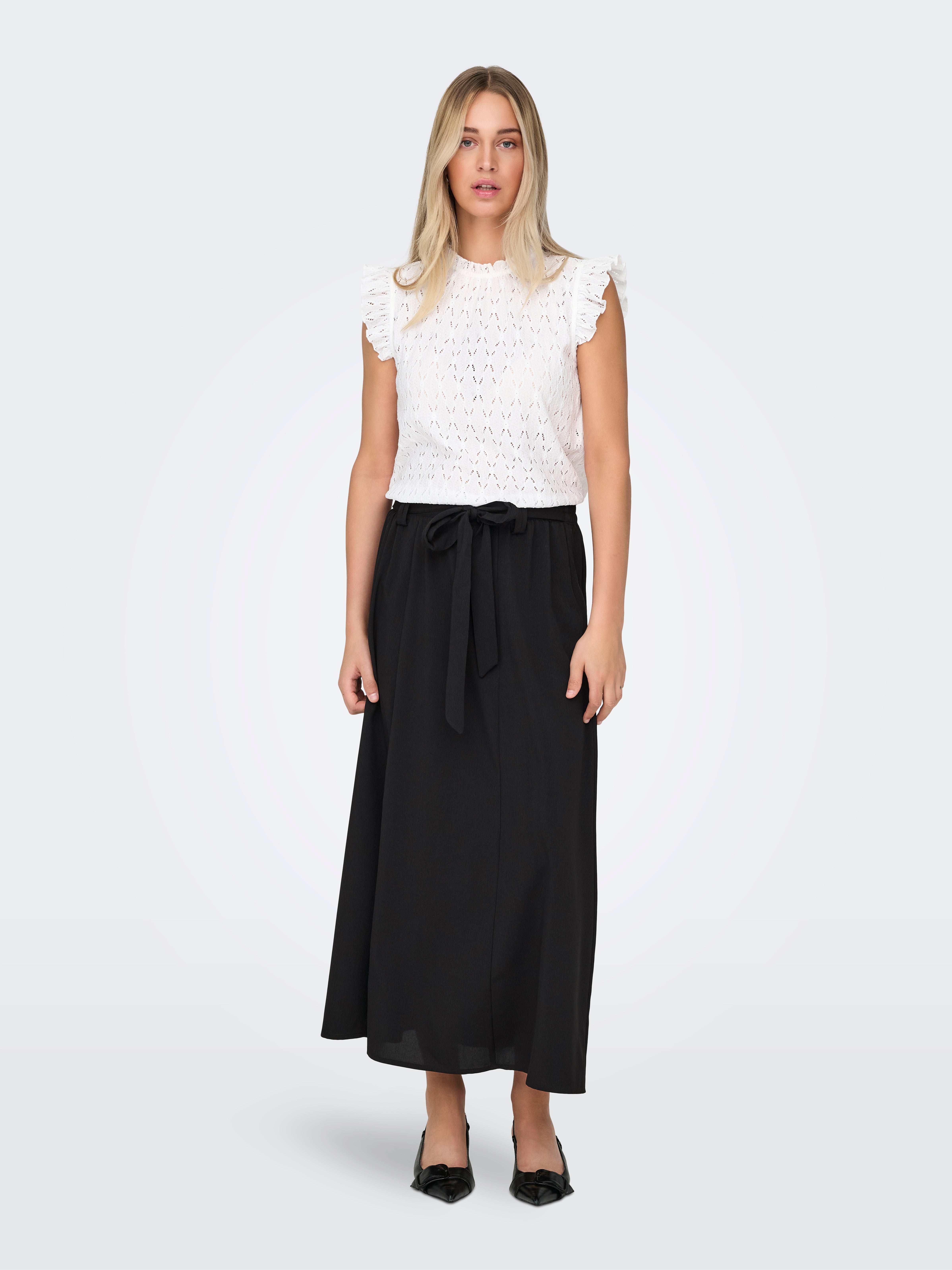 ONLY ONLHANNAH SLIT - Kokerrok - black/zwart ONLY ONLHANNAH SLIT - Kokerrok - black/zwart