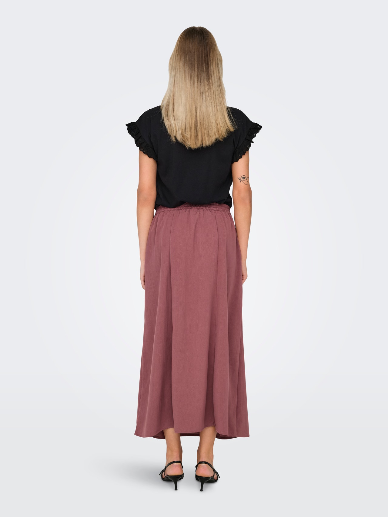 ONLY Maxi nederdel med bælte -Rose Brown - 15335565