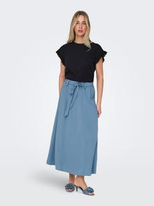 ONLY Maxi nederdel med bælte -Coronet Blue - 15335565