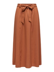 ONLY Maxi nederdel med bælte -Mocha Bisque - 15335565