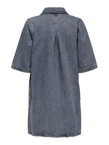 ONLY Normal geschnitten Hemdkragen Kurzes Kleid -Grey Denim - 15335635