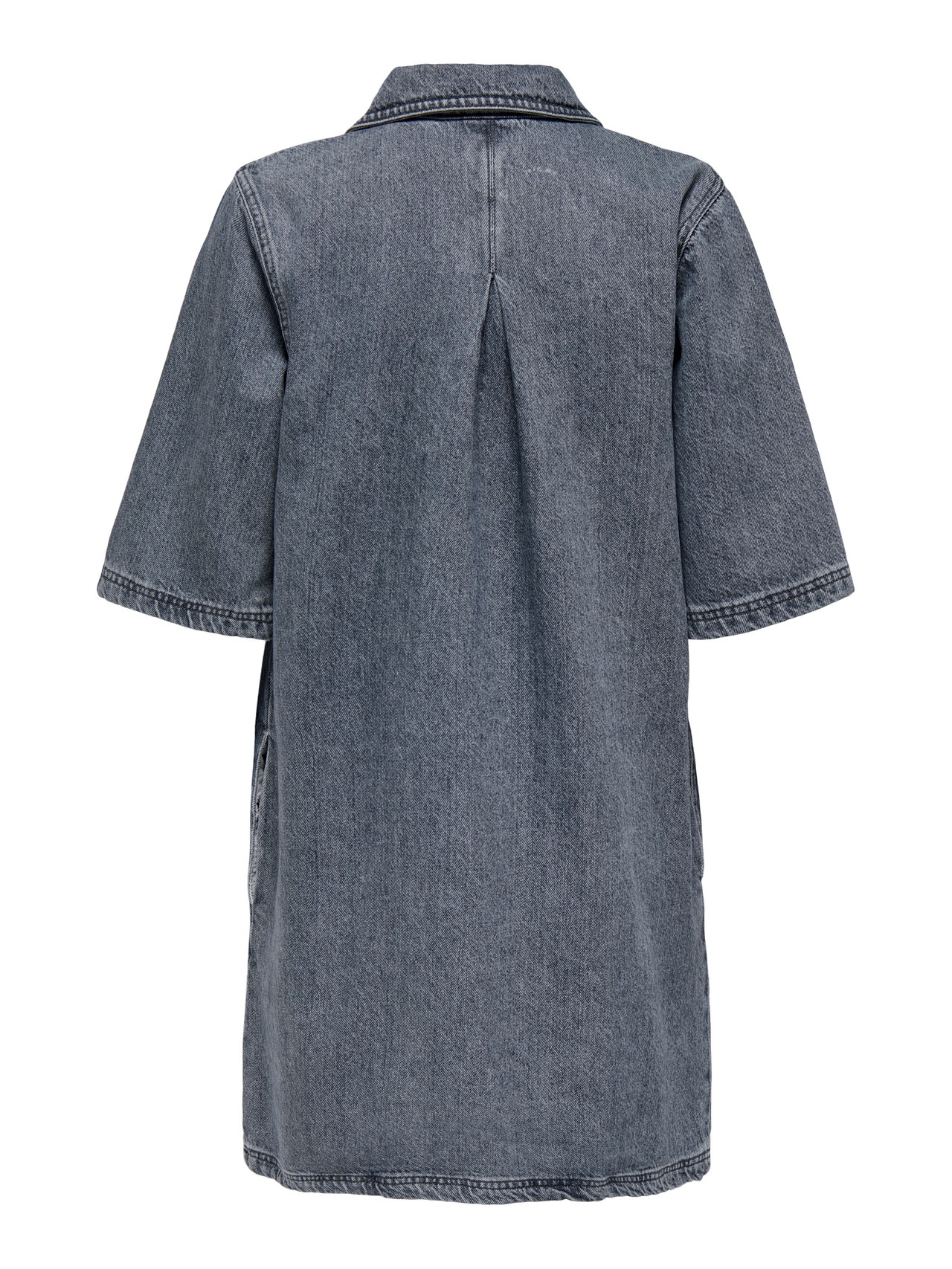 ONLY Regular fit Overhemd kraag Korte jurk -Grey Denim - 15335635