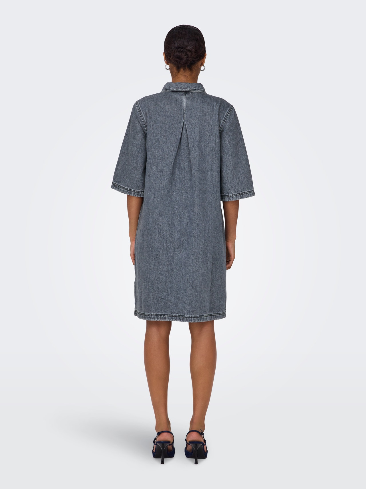 ONLY Denim shirt dress -Grey Denim - 15335635