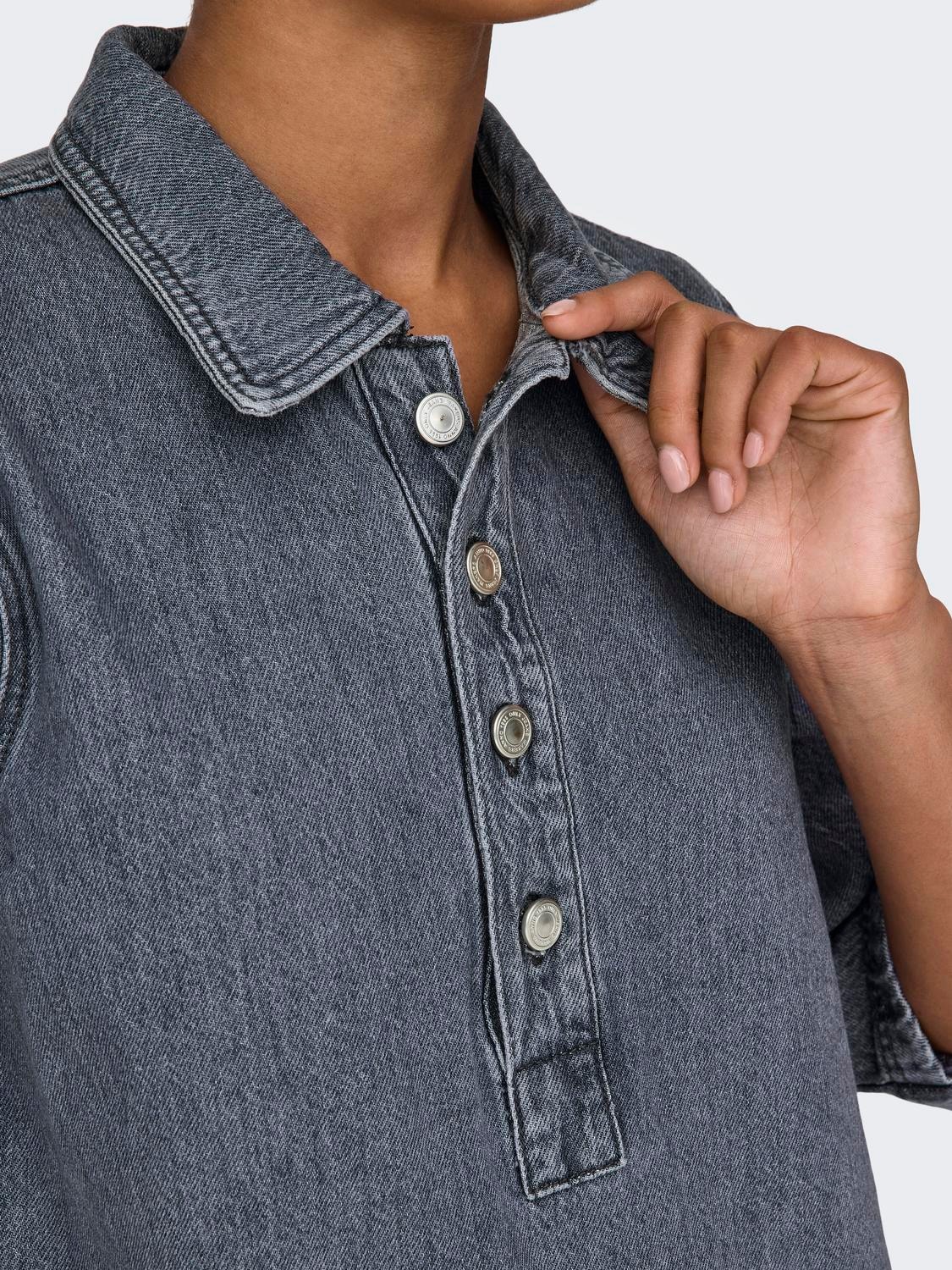 ONLY Denim shirt dress -Grey Denim - 15335635