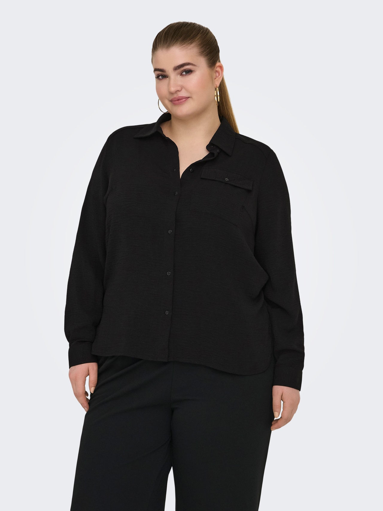 ONLY Regular Fit Shirt collar Shirt -Black - 15335765