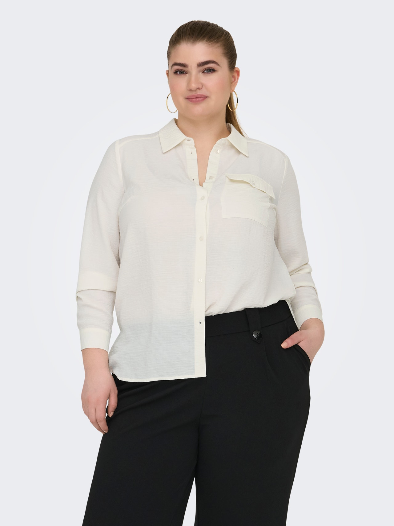 ONLY Regular Fit Shirt collar Shirt -Cloud Dancer - 15335765