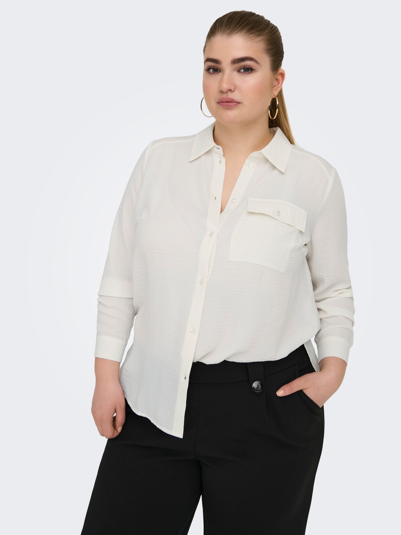 ONLY Regular fit Overhemd kraag Overhemd -Cloud Dancer - 15335765